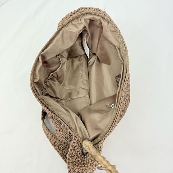 The Sak Taupe Tan Soft Crochet Knit Single Strap Crossbody Shoulder Bag - Picture 11 of 15
